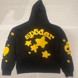 black and yellow spider hoodie